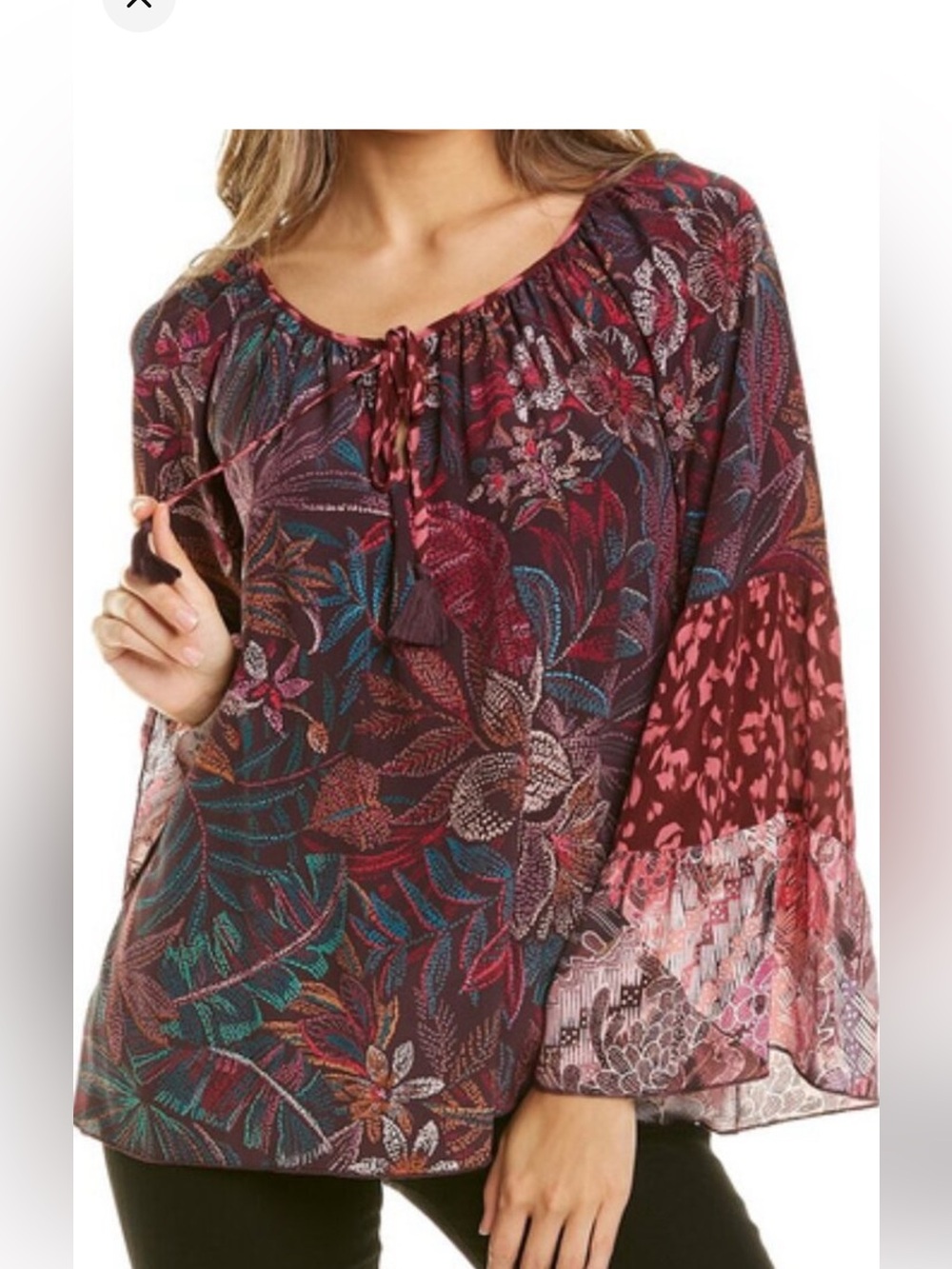 Johnny Was Toledo Tiered sleeve top w/TAG INCLUDED